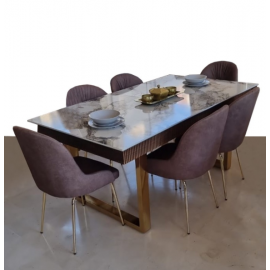Table Ã  manger lake venus (Top a effet marbre) 100 cm x 180 cm