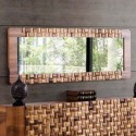 Buffet en bois avec miroir