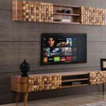 Meuble TV mural en bois